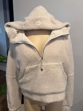 Lululemon Cozy Cream Sherpa Half-Zip Hoodie Jacket